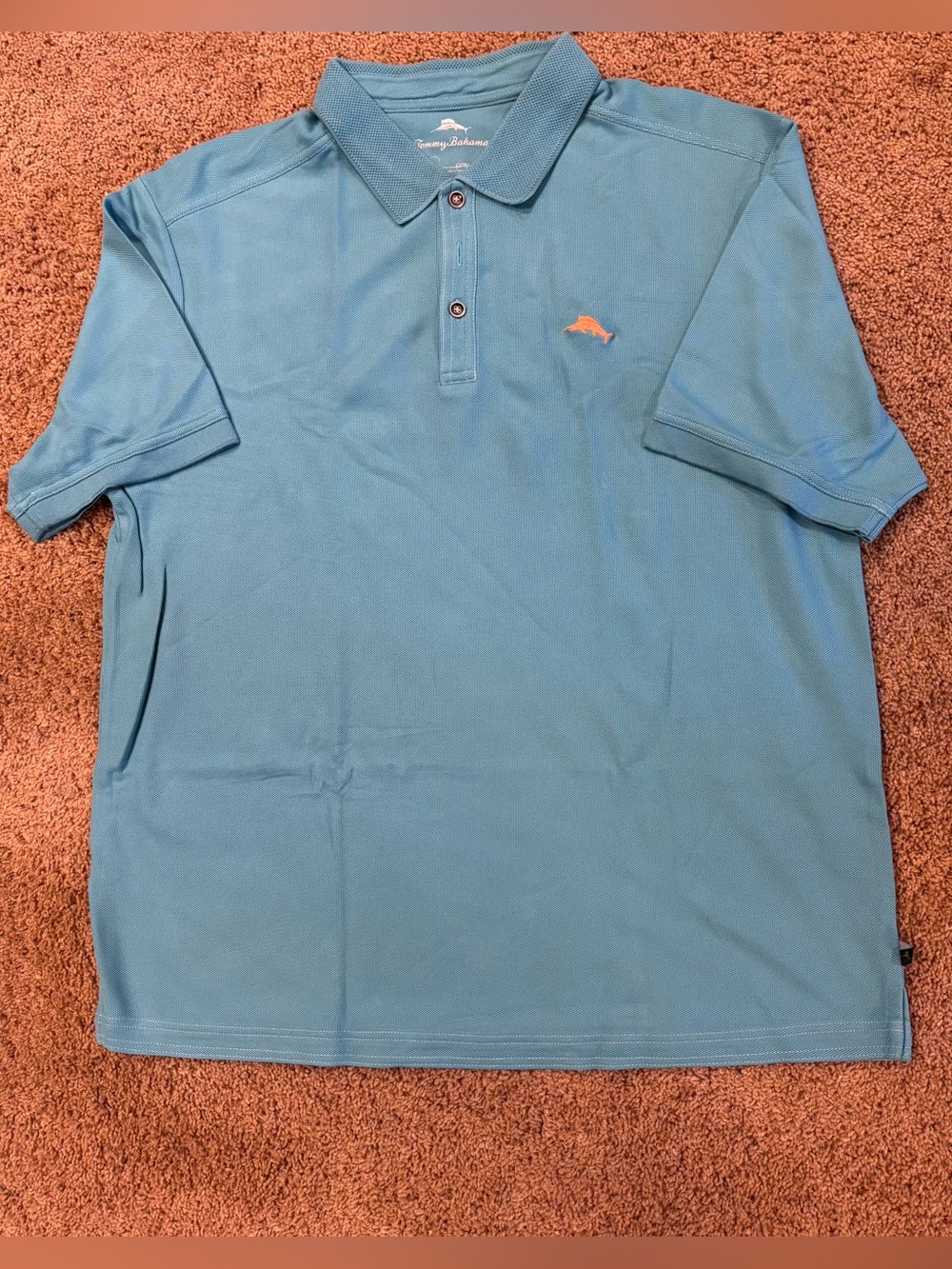 Tommy Bahama Men's Blue Short-Sleeve Polo